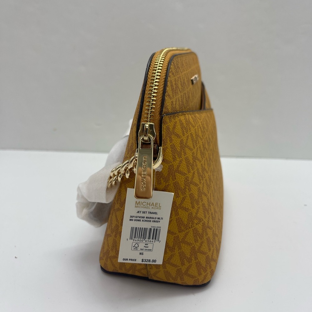 Michael Kors Jet Set Travel Md Logo Dome Crossbody XCROSS XBODY
Marigold 
NWT - Picture 4 of 16